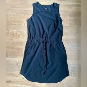 Tilley Sleeveless Travel Dress Black | Lightweight Stretch | Size Small